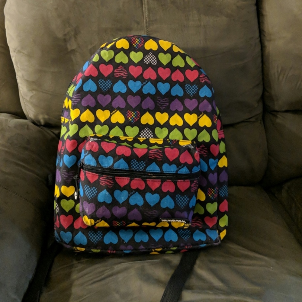 Colorful heart backpack